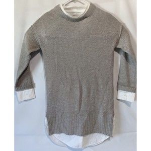 Brochu Walker Brown Layered Wool Cashmere Sweater Mini Dress sz S small